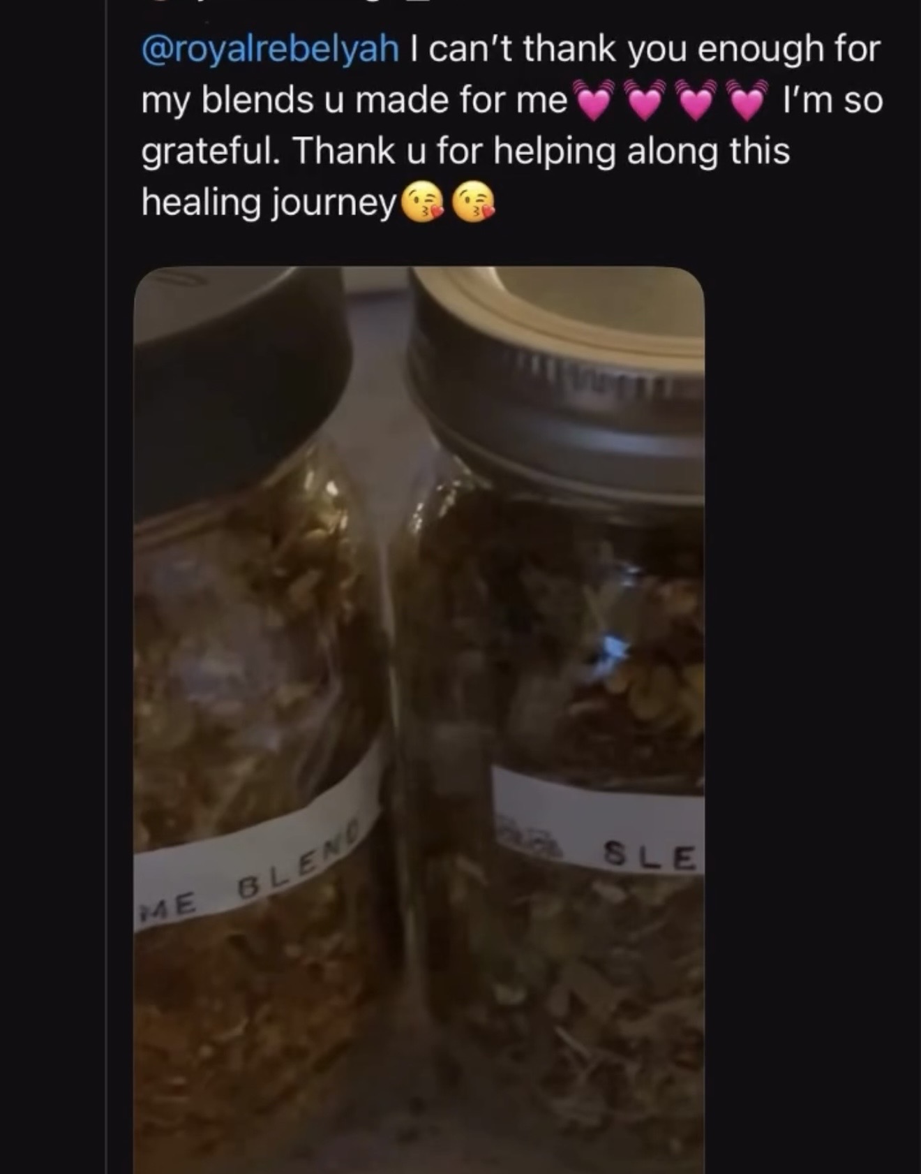 Royal Roots client message 1